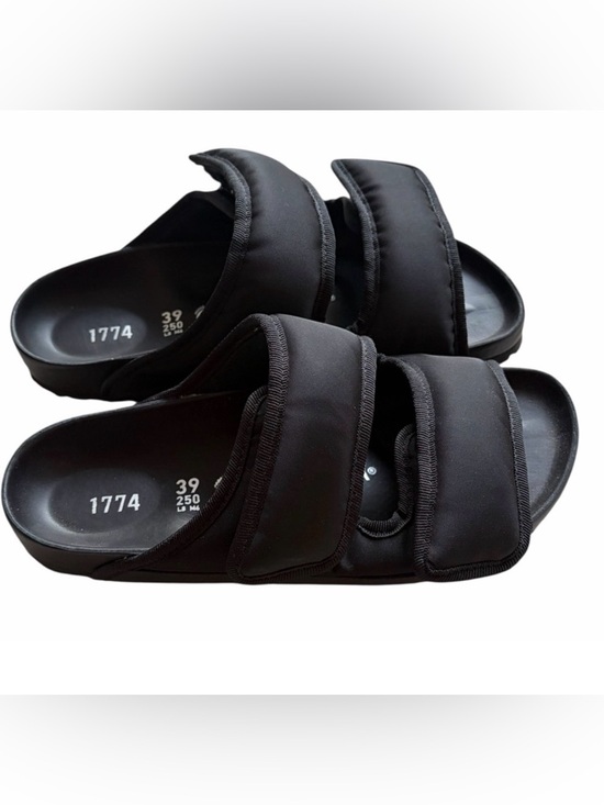Birkenstock Shoes - Birkenstock 1774 Arizona Cosny padded nylon sandals in black‎ size 39